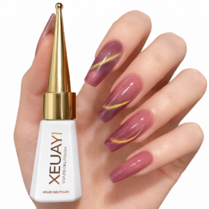Rose Pink Cat Eye Gel Nail Polish