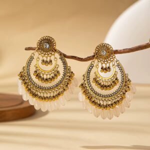 White Stone Jhumka